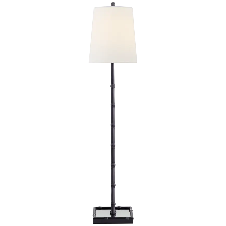 Grenol Buffet Lamp in Bronze with Linen Shade