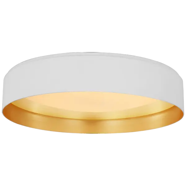 The Shaw Extra Large Flush Mount delivers substantial illumination with a sleek, modern profile. Its generous size and crisp white finish make it ideal for spacious rooms requiring both style and function.