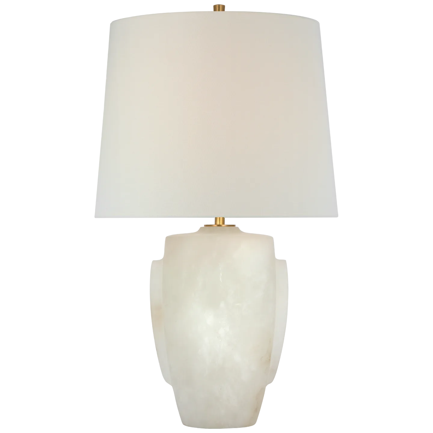 Anfai Medium Table Lamp in Alabaster with Linen Shade