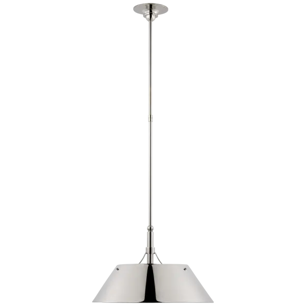Turlington Large Pendant in Polished Nickel