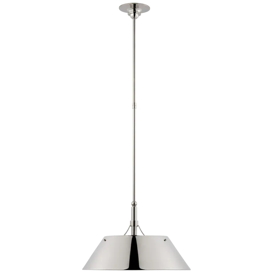 Turlington Large Pendant in Polished Nickel