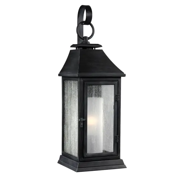 Shepherd One Light Outdoor Lantern in Dark Weathered Zinc