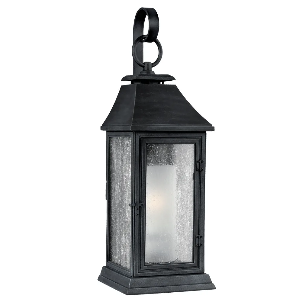 Shepherd One Light Outdoor Lantern in Dark Weathered Zinc