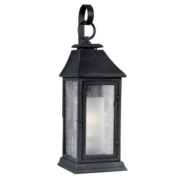 Shepherd One Light Outdoor Lantern in Dark Weathered Zinc