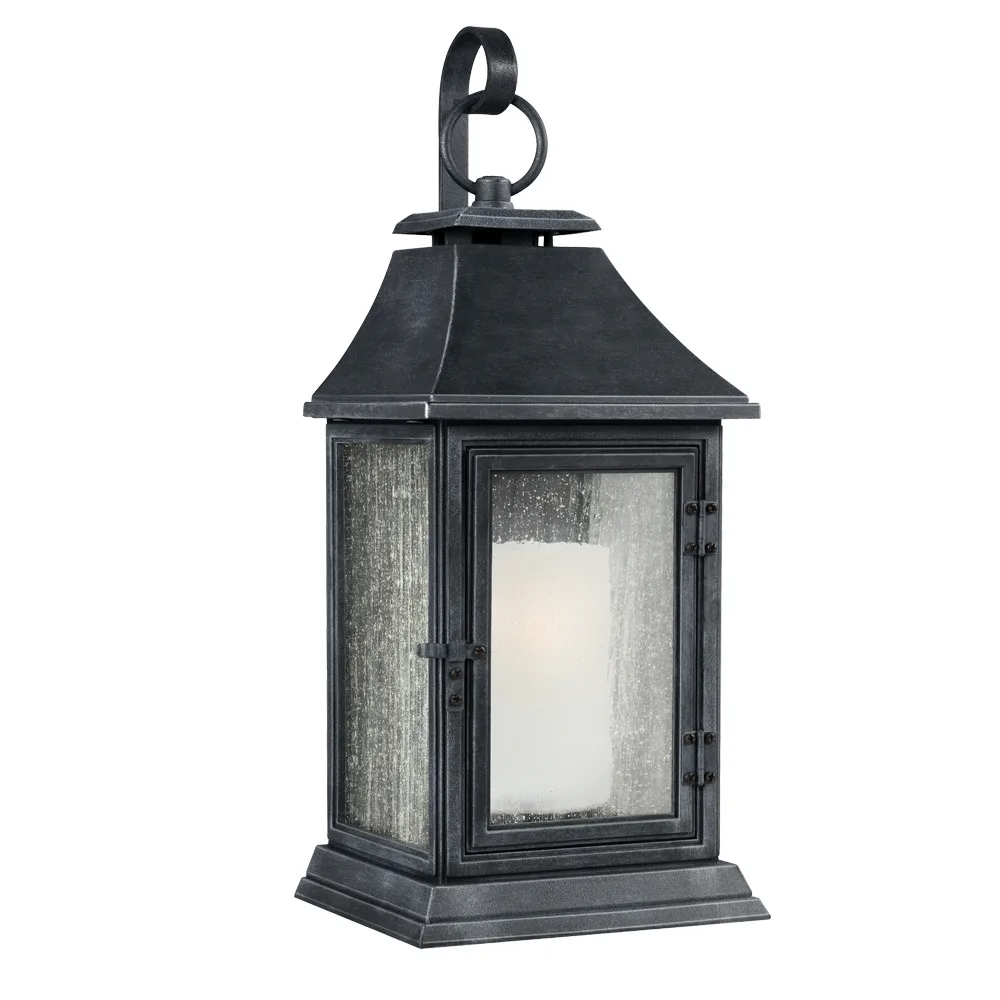 Shepherd One Light Outdoor Lantern in Dark Weathered Zinc