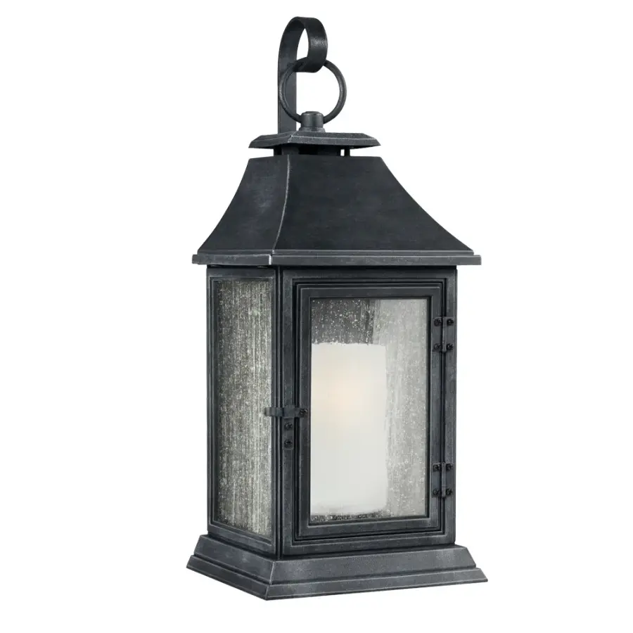 Shepherd One Light Outdoor Lantern in Dark Weathered Zinc