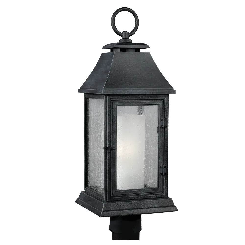 Shepherd One Light Post Lantern in Dark Weathered Zinc
