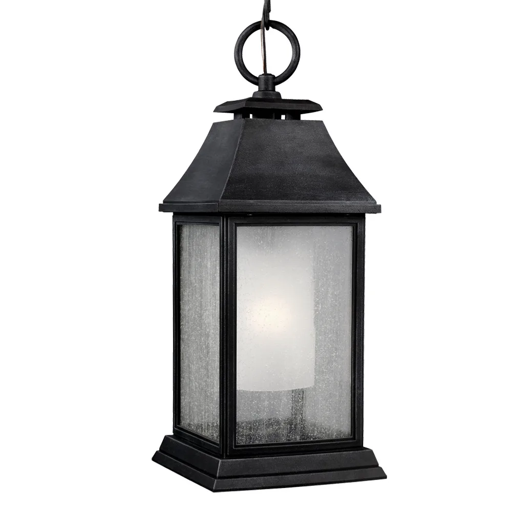 Shepherd One Light Outdoor Pendant in Dark Weathered Zinc