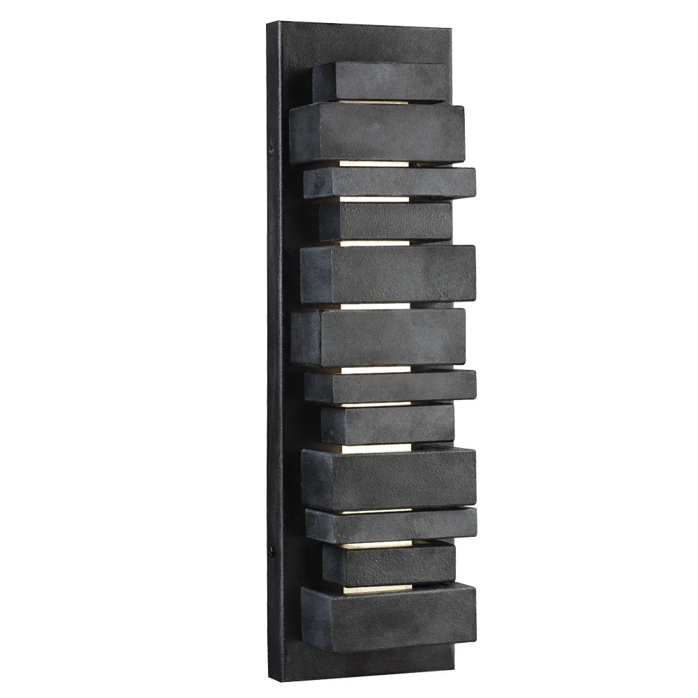 Ledgend LED Outdoor Wall Sconce in Dark Weathered Zinc