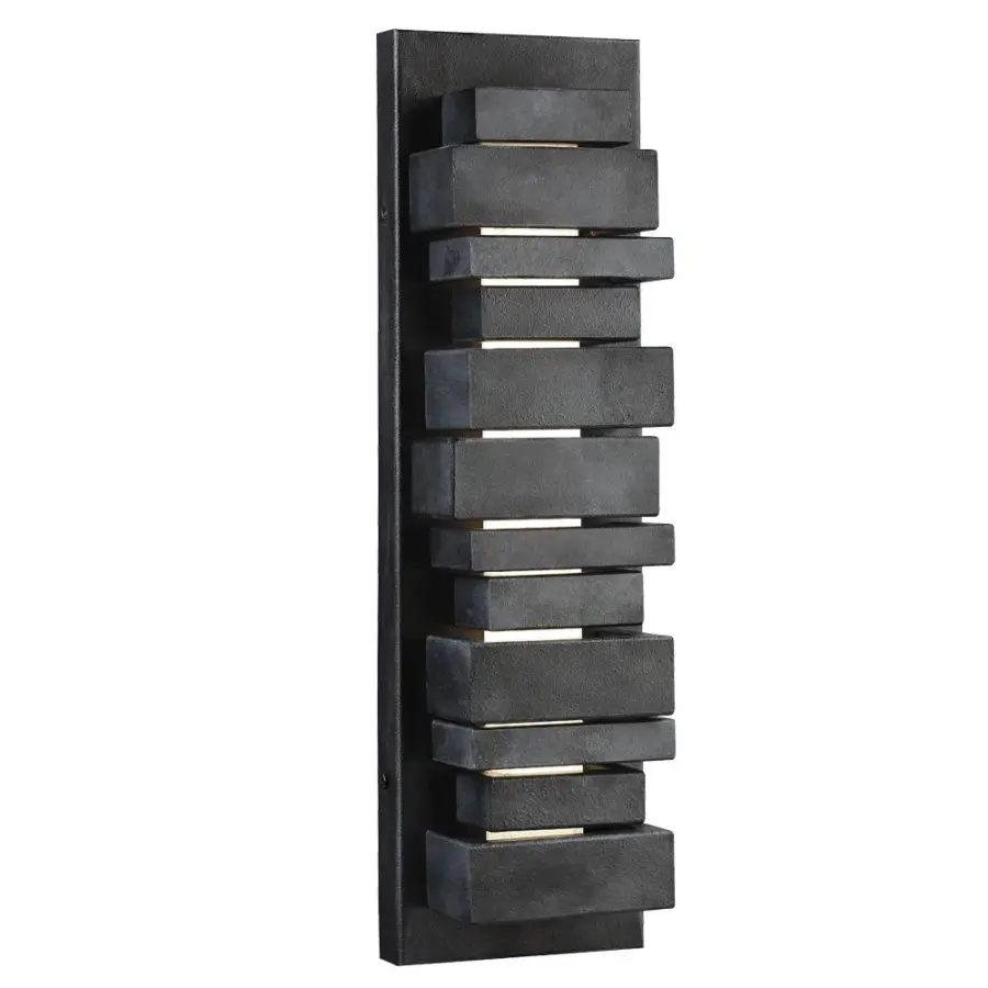 Ledgend LED Outdoor Wall Sconce in Dark Weathered Zinc