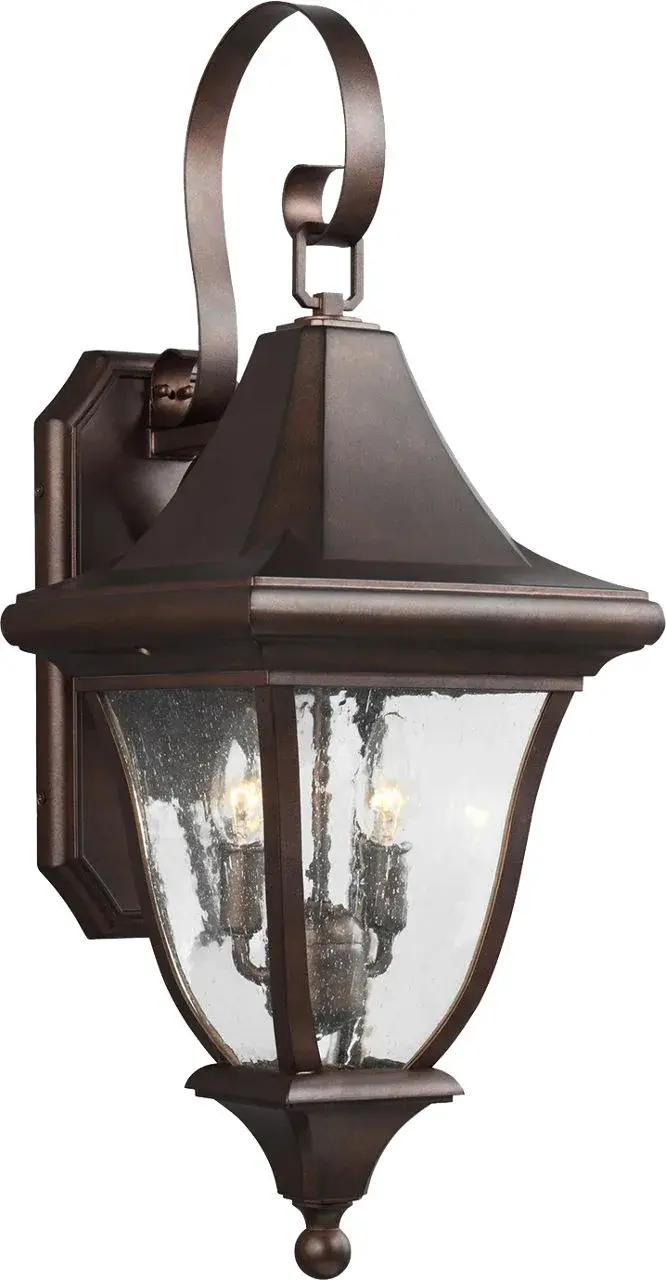 Oakmont Two Light Outdoor Wall Lantern in Patina Bronze - Image 2