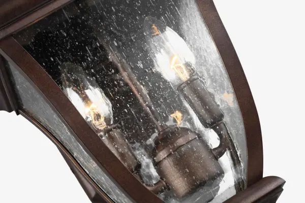 Oakmont Two Light Outdoor Wall Lantern in Patina Bronze - Image 3