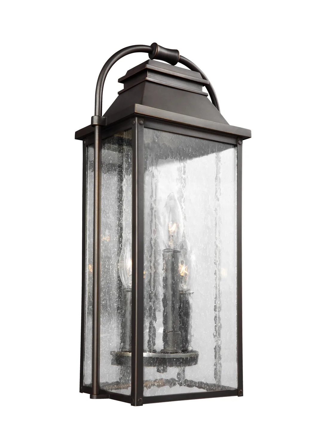 Wellsworth Three Light Outdoor Lantern in Antique Bronze