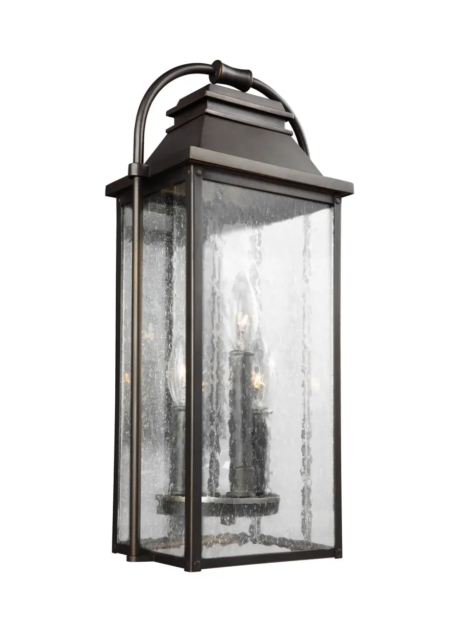 Wellsworth Three Light Outdoor Lantern in Antique Bronze