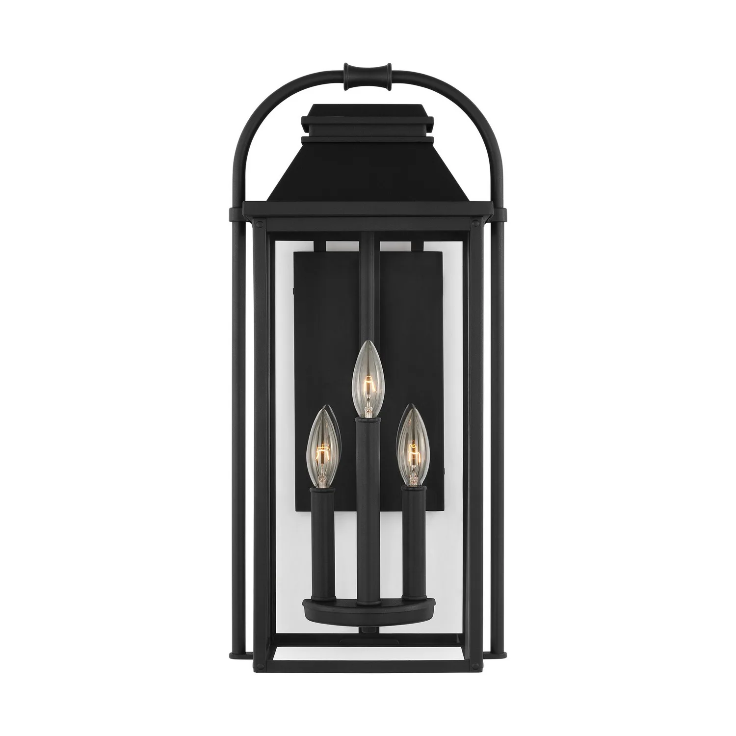 Wellsworth Three Light Outdoor Wall Sconce in Textured Black