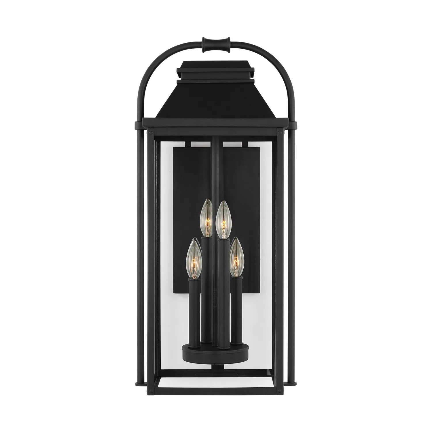 Wellsworth Four Light Outdoor Wall Sconce in Textured Black