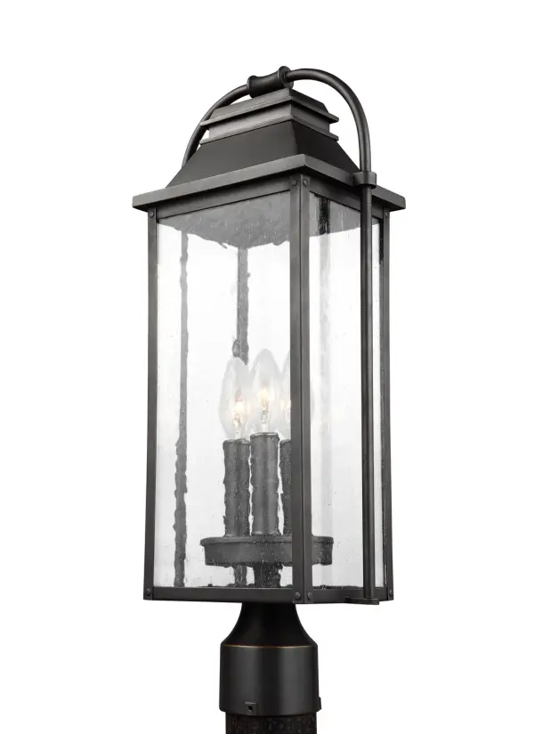 Wellsworth Three Light Post Lantern in Antique Bronze