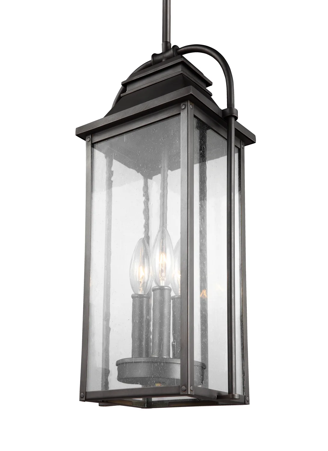 Wellsworth Three Light Outdoor Pendant in Antique Bronze