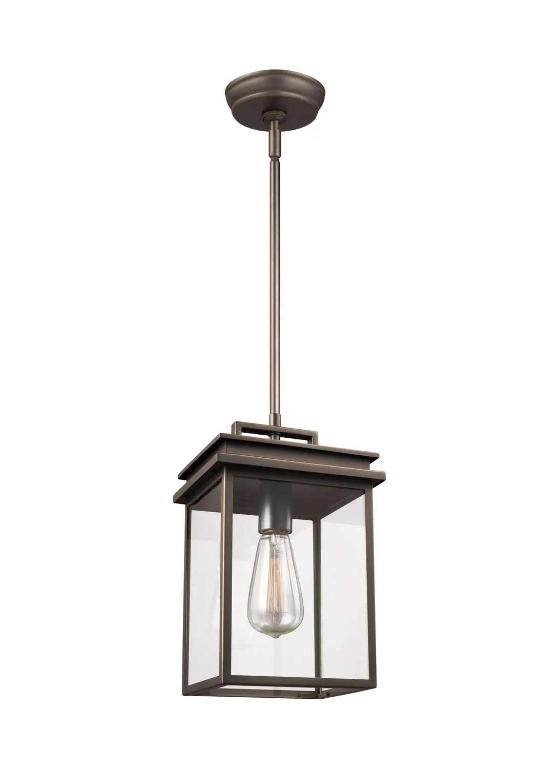 Glenview One Light Outdoor Pendant in Antique Bronze