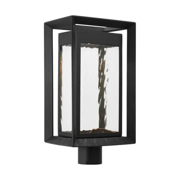 The Urbandale LED post fixture combines modern design with durable outdoor performance. Its beveled edges and precision die-cast construction create clean architectural lines, while the integrated LED provides efficient 2700K warm light through clear water glass.