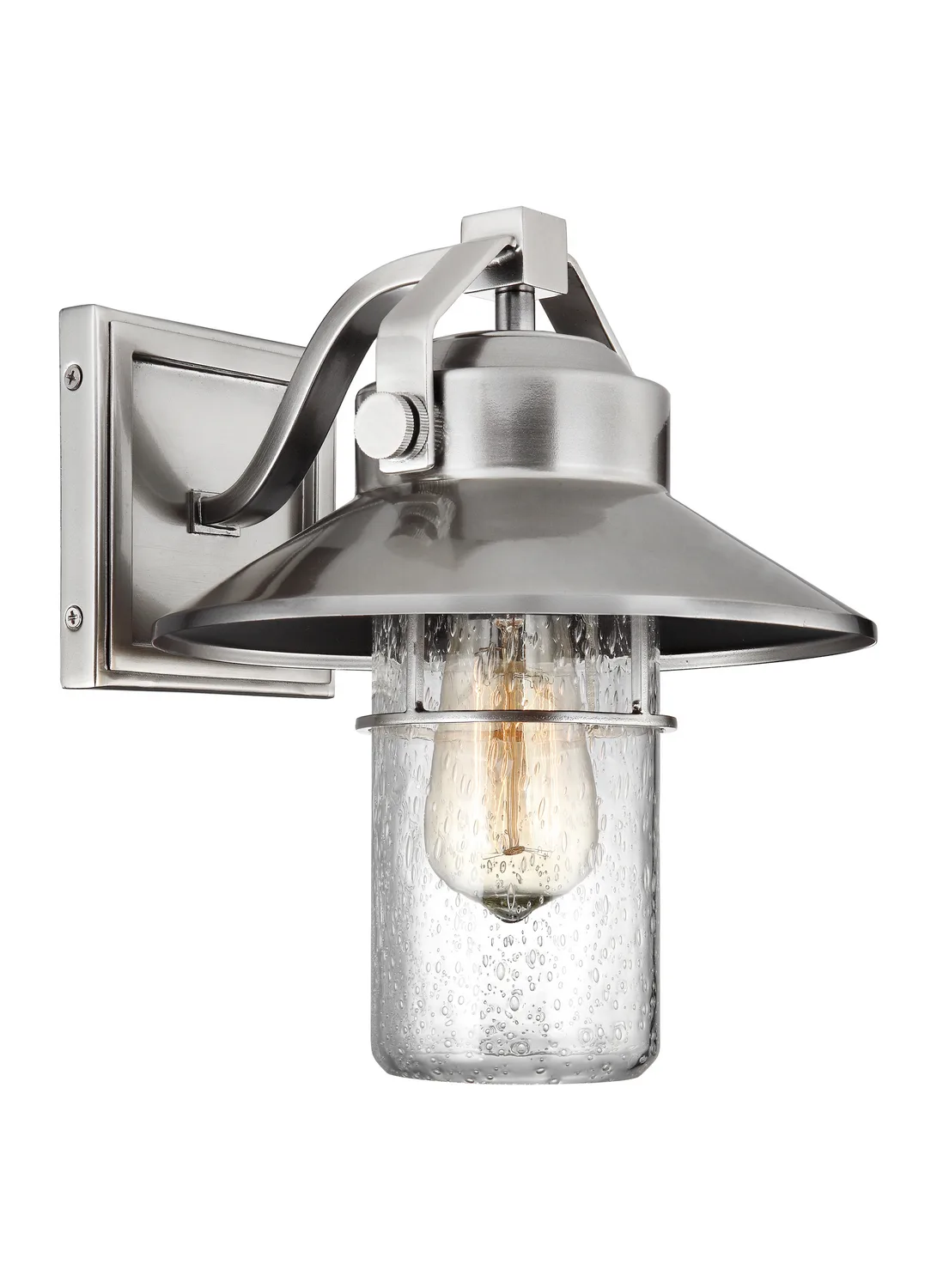 Boynton One Light Outdoor Lantern in Painted Brushed Steel