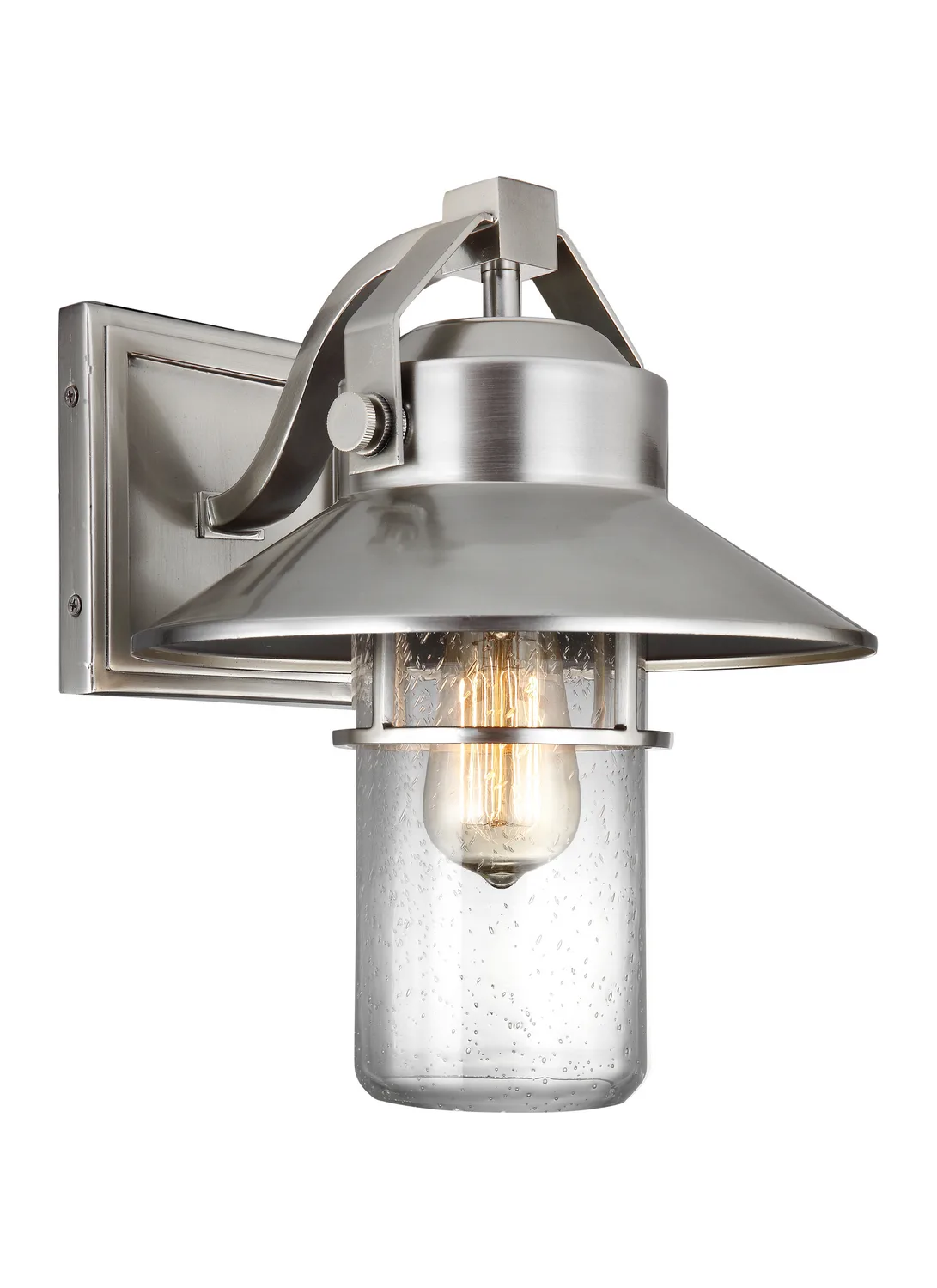 Boynton One Light Outdoor Lantern in Painted Brushed Steel