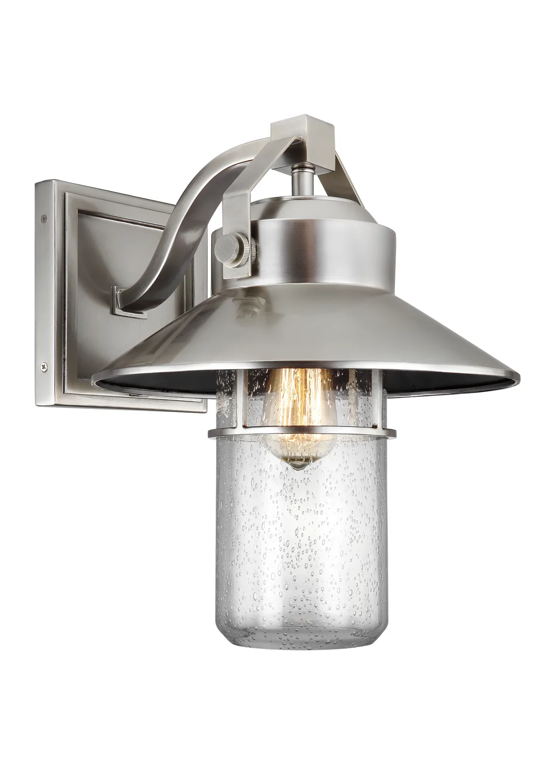 Boynton One Light Outdoor Lantern in Painted Brushed Steel