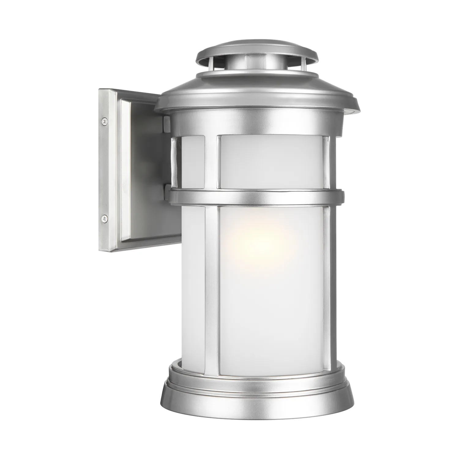 Newport Outdoor Wall Lantern in Painted Brushed Steel