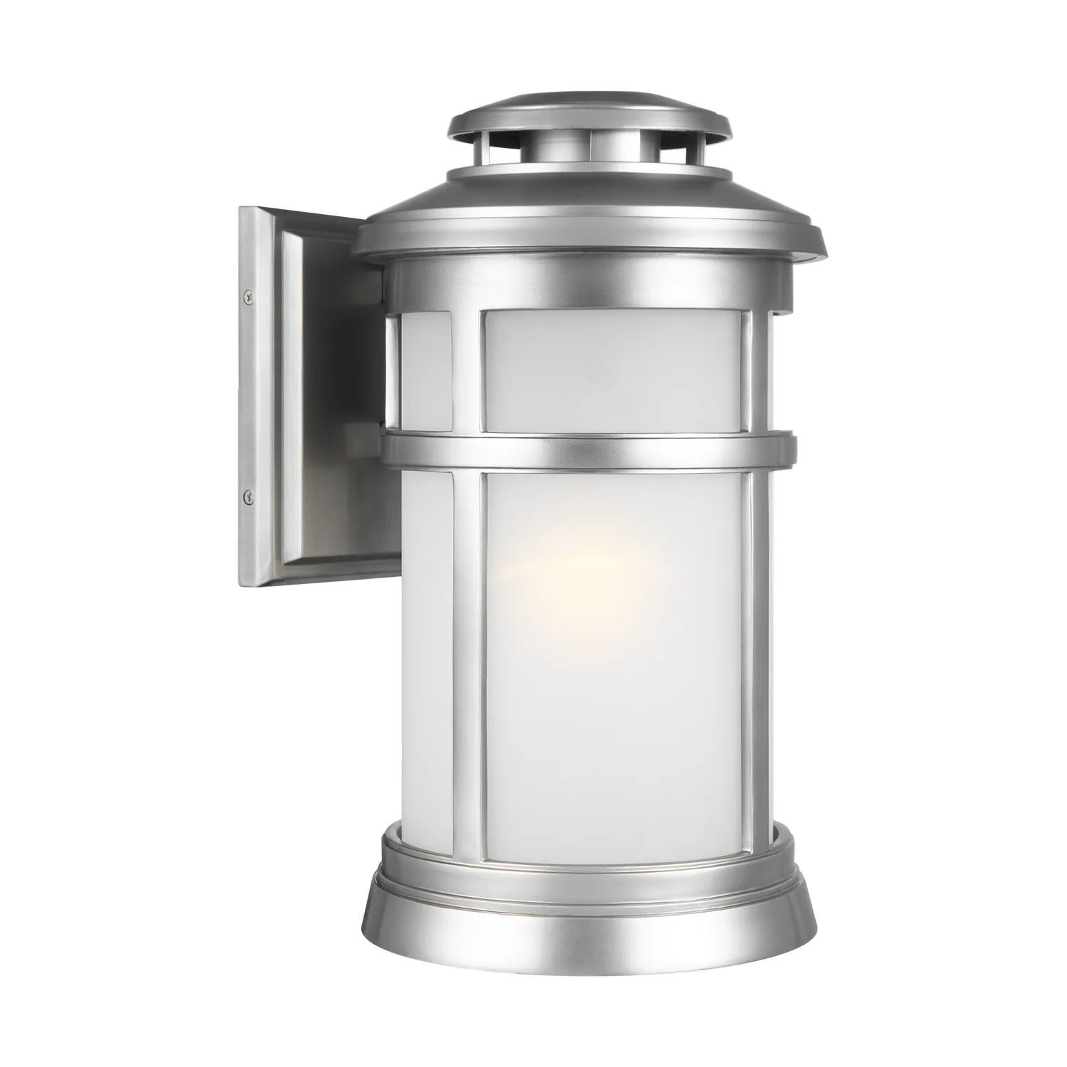 Newport One Light Outdoor Wall Lantern in Painted Brushed Steel