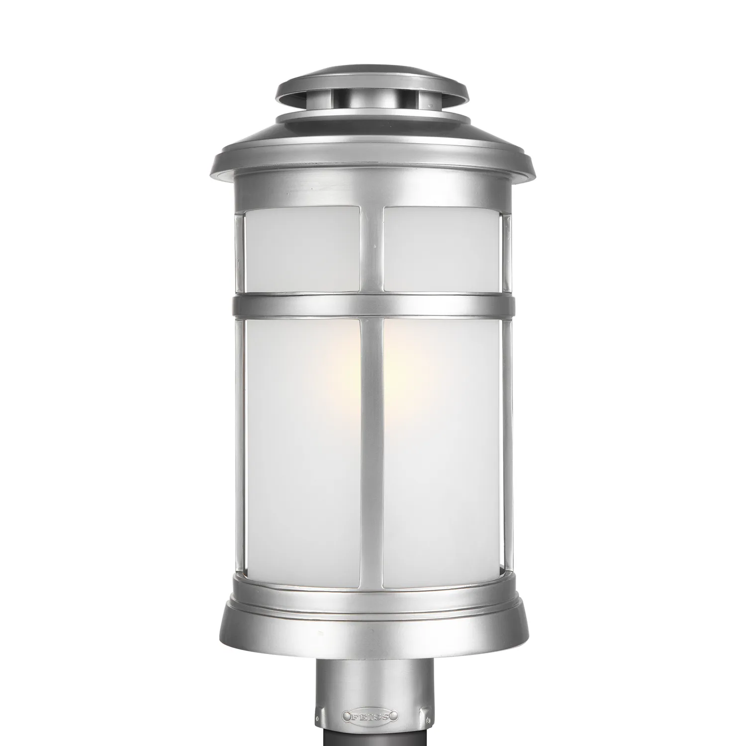 Newport One Light Post Lantern in Painted Brushed Steel