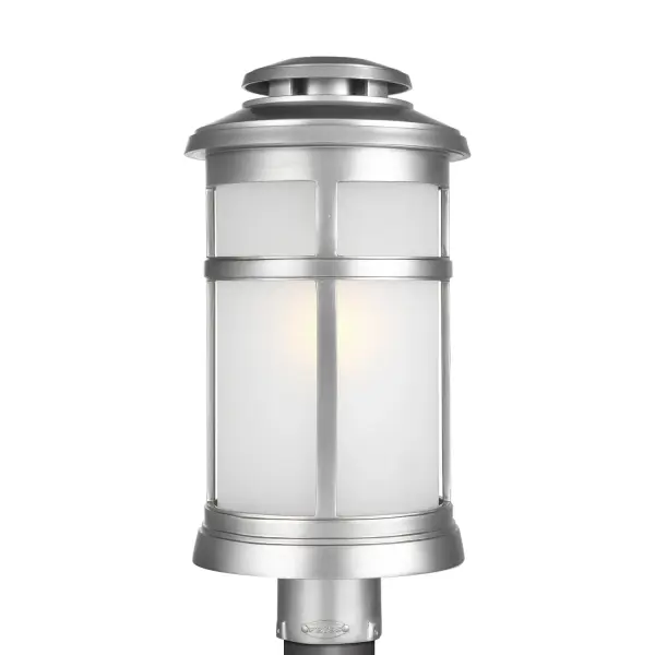 Newport One Light Post Lantern in Painted Brushed Steel