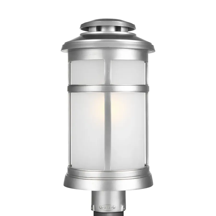 Newport One Light Post Lantern in Painted Brushed Steel