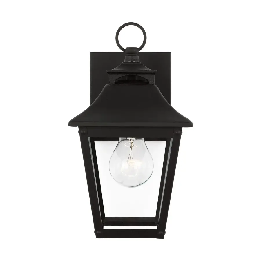 Galena One Light Outdoor Wall Sconce in Textured Black