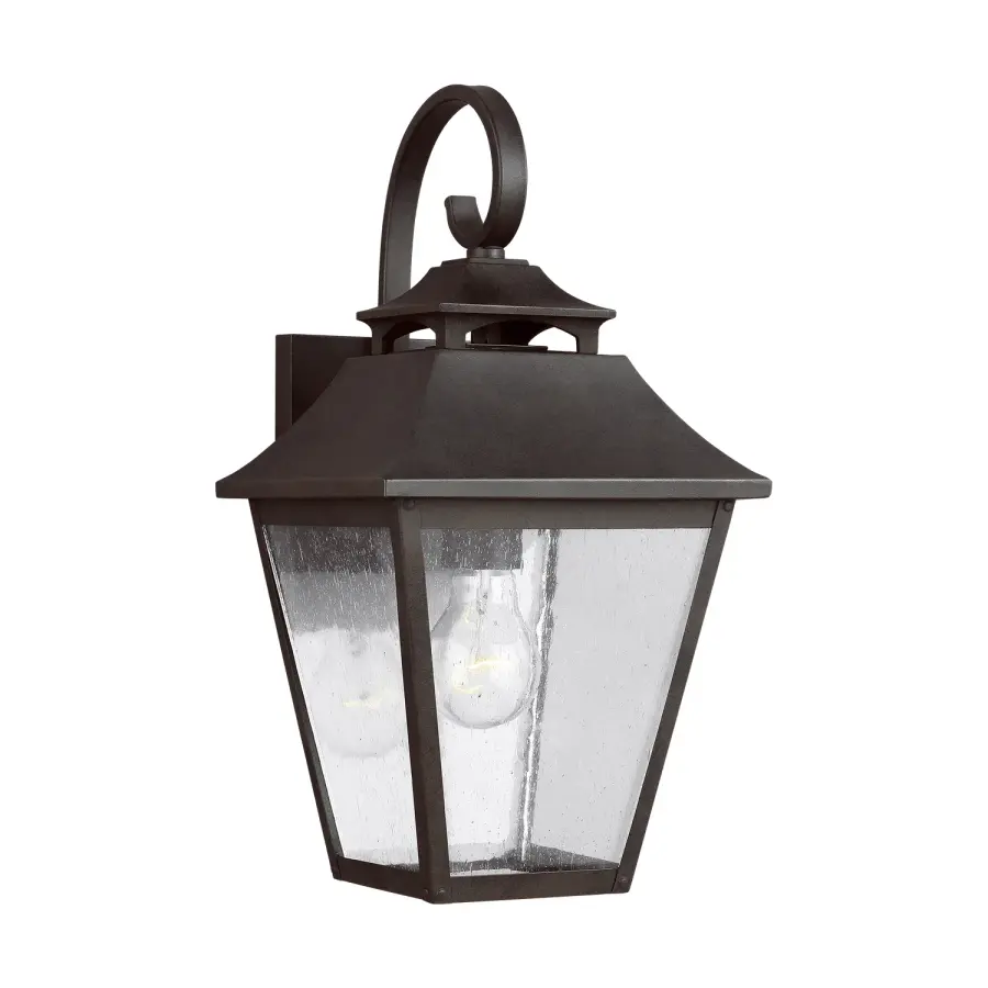 Galena One Light Outdoor Wall Lantern in Sable