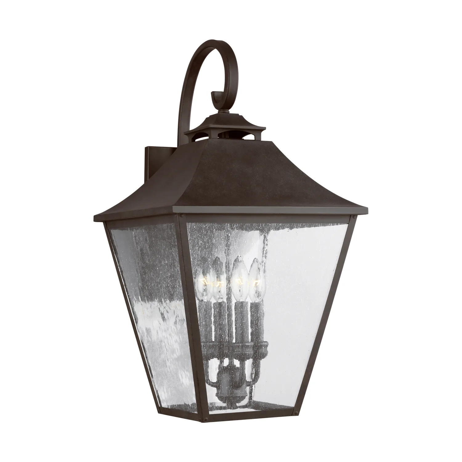 Galena Four Light Outdoor Lantern in Sable