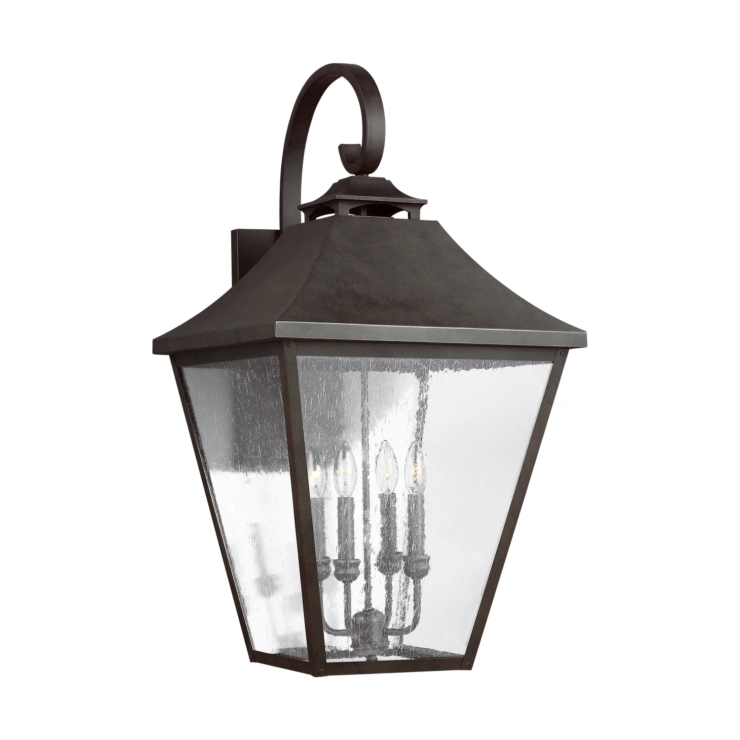 Galena Four Light Outdoor Lantern in Sable