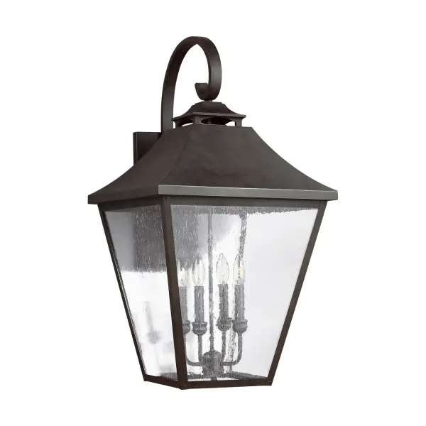 Galena Four Light Outdoor Lantern in Sable