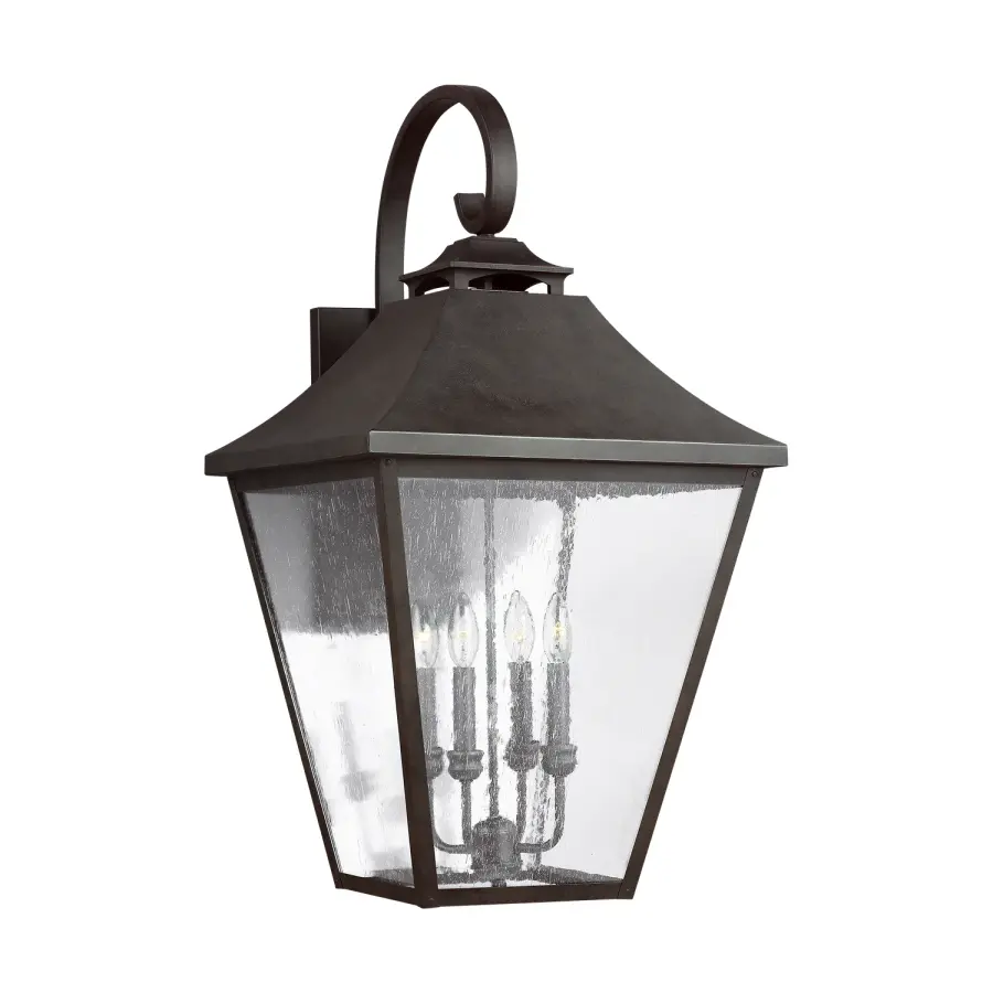 Galena Four Light Outdoor Lantern in Sable