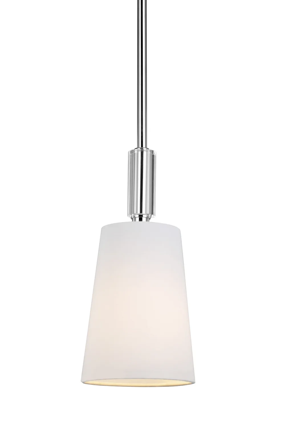 Lismore One Light Pendant in Polished Nickel