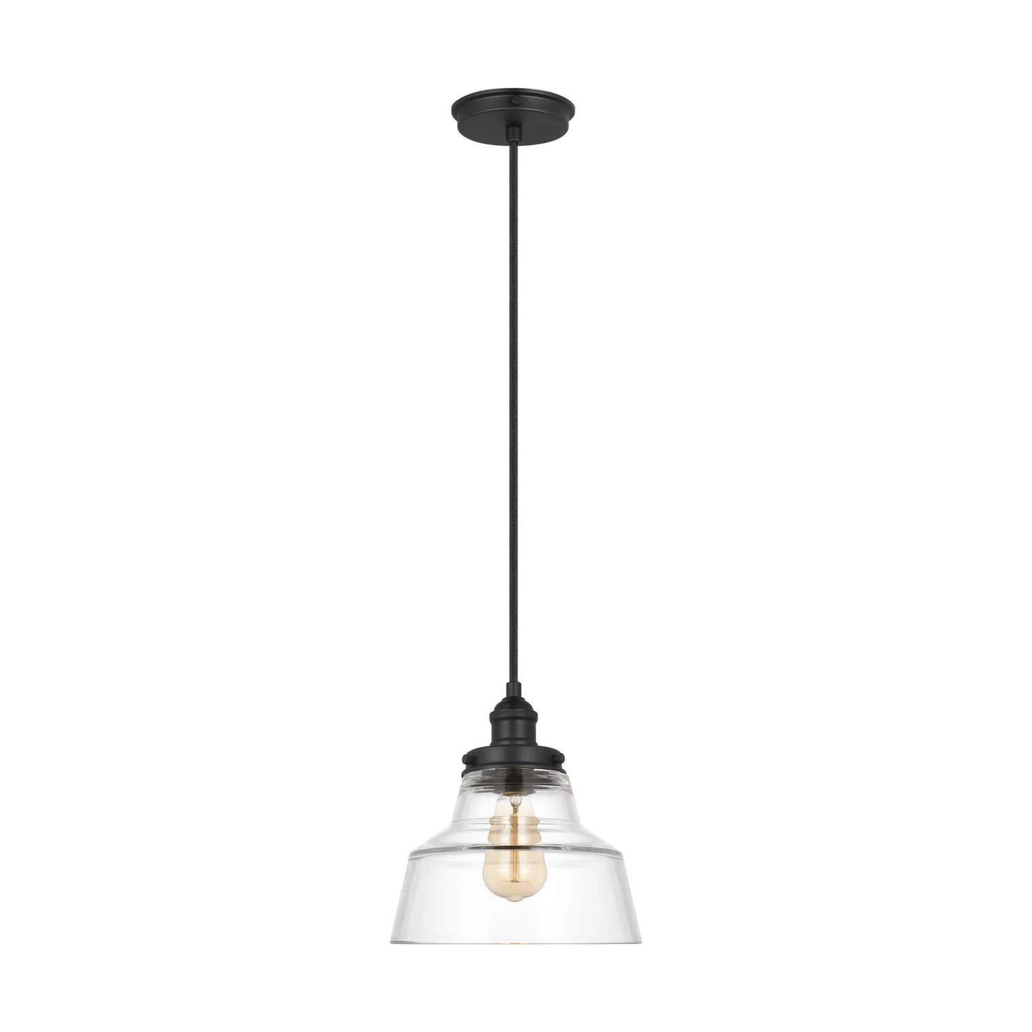 Baskin One Light Pendant in Midnight Black