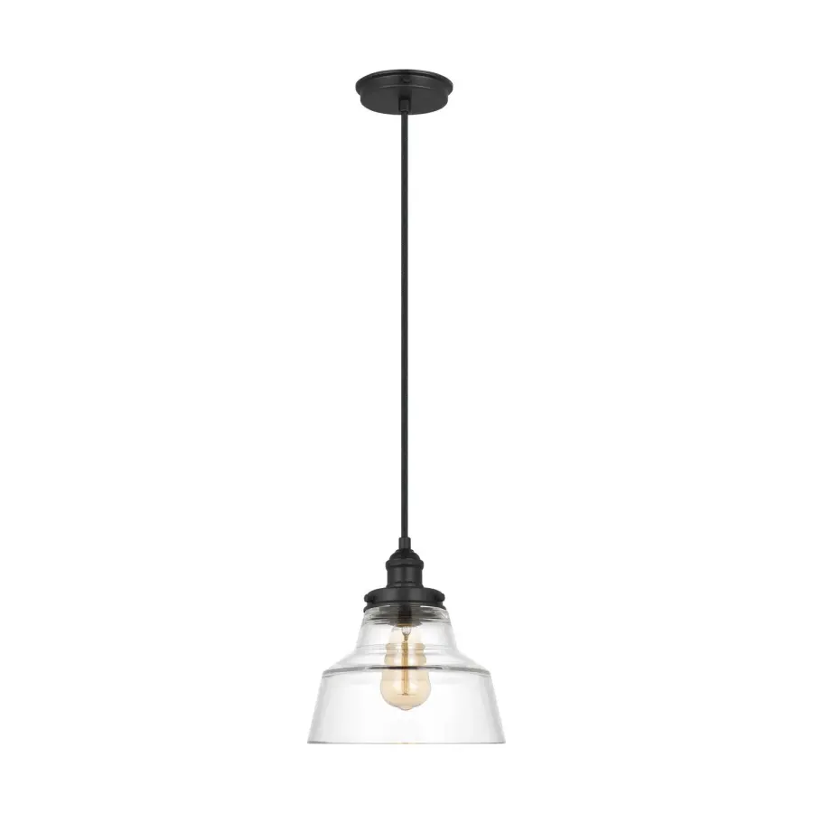 Baskin One Light Pendant in Midnight Black