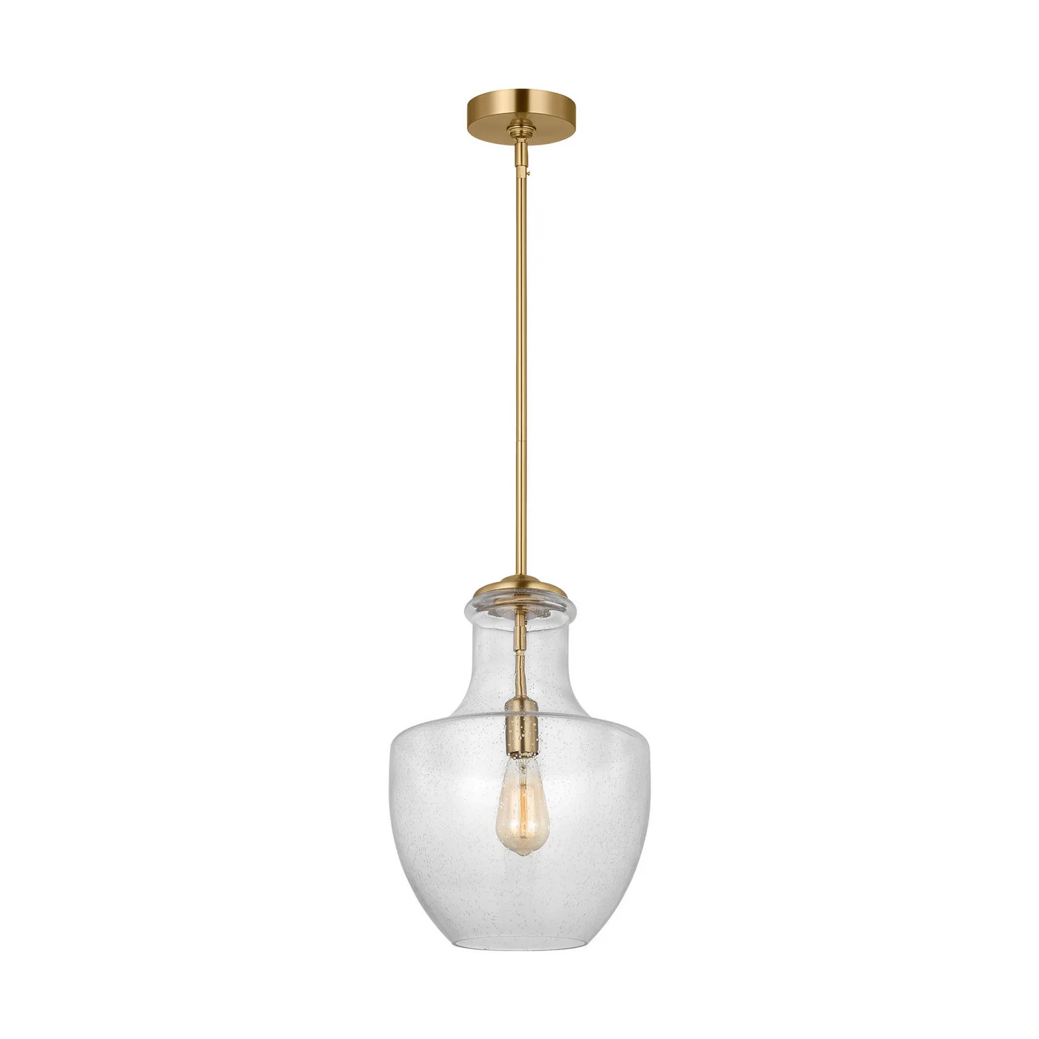 Baylor One Light Pendant in Satin Brass