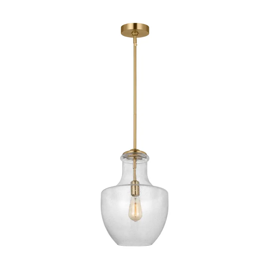 Baylor One Light Pendant in Satin Brass