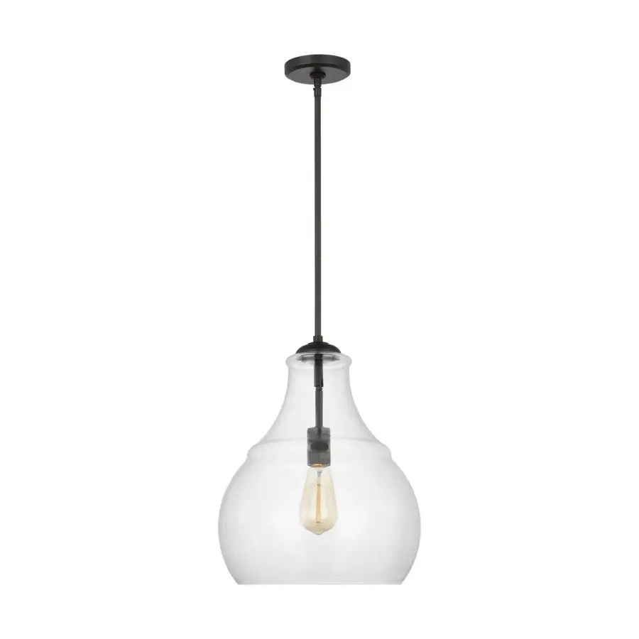 Zola One Light Pendant in Midnight Black