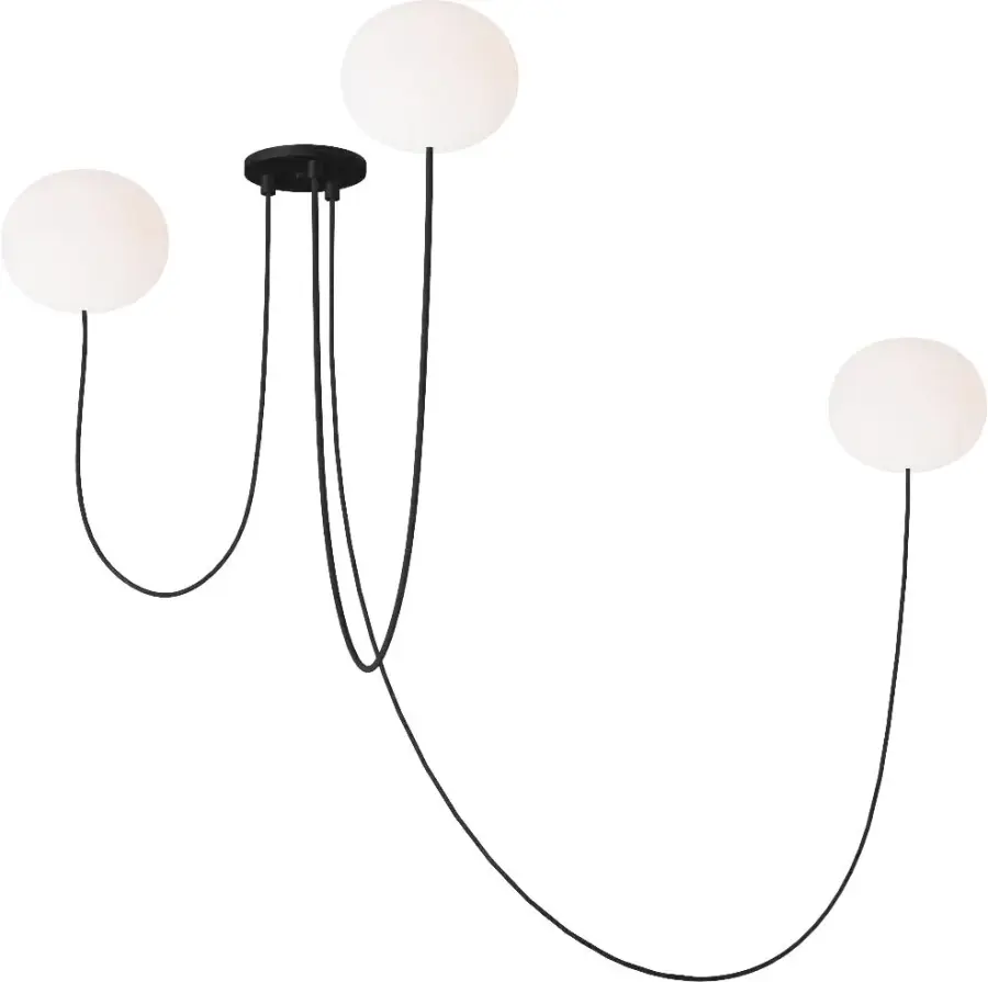 Sleek Contemporary Chandelier with Warm Integrated LED Lighting - Image 1