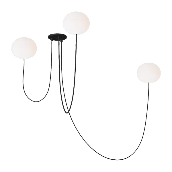 Sleek Contemporary Chandelier with Warm Integrated LED Lighting - Image 2