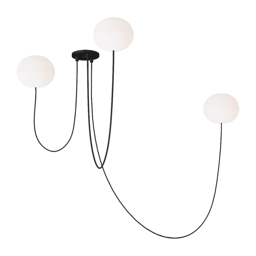 Sleek Contemporary Chandelier with Warm Integrated LED Lighting - Image 2