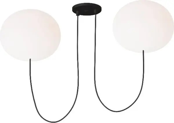 Modern Elegance with Warm Illumination and Timeless Matte Black Finish - Image 1