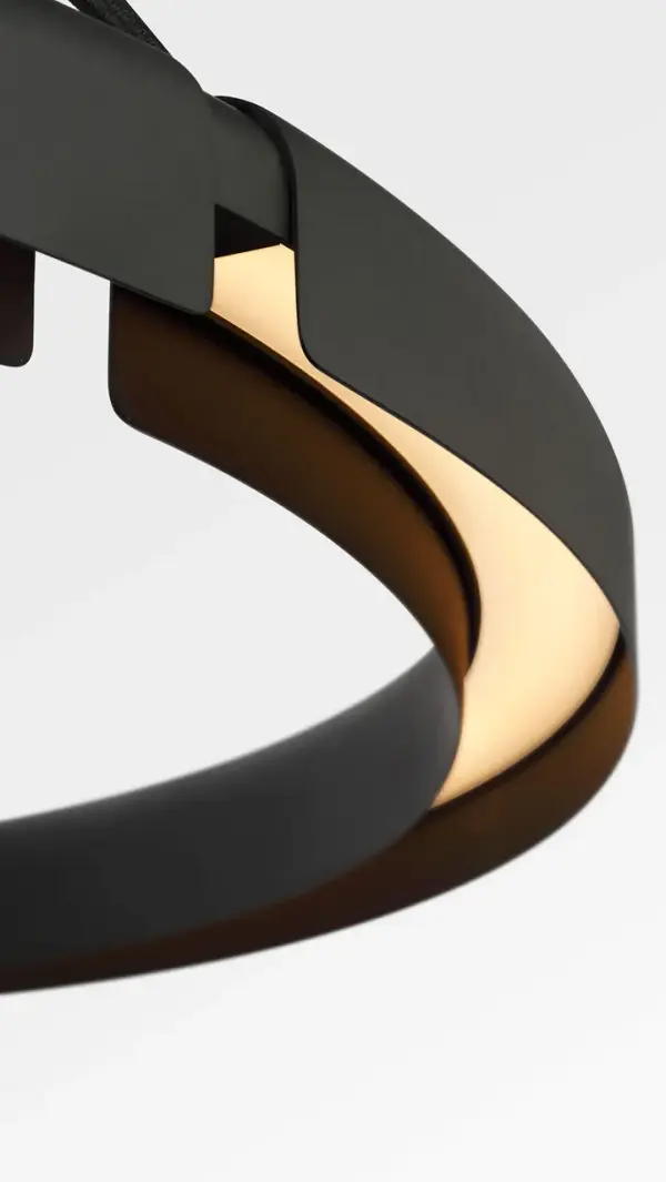Cloak 30 Chandelier in Nightshade Black - Image 4
