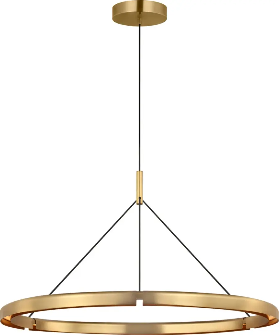 Cloak 36" Chandelier in Hand-Rubbed Antique Brass - Image 1